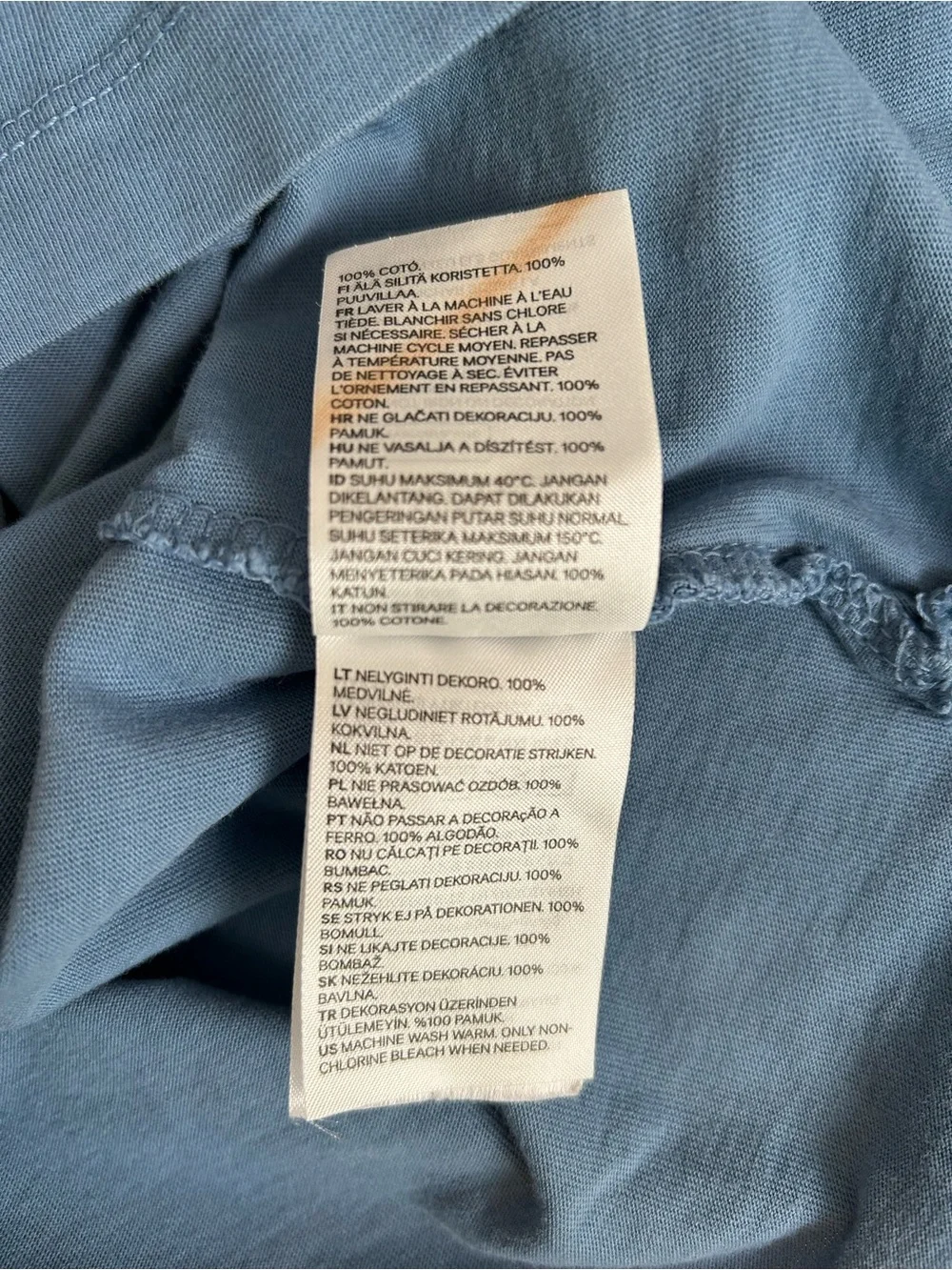 H&M Les Artisans du Bon Goût Slate Blue Crewneck Short Sleeve T-shirt Medium